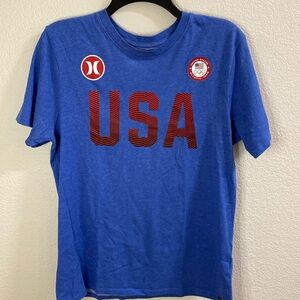 Hurley USA Surf Team Nike Dry-fit Blue‎ EUC